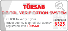 Logo de vérification TÜRSAB, licence 6325